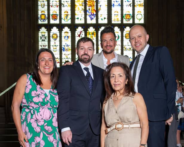 Fabio D'Andrea with Peter Andre, Joe Powell MP, Deborah Morel and Teresa Parker