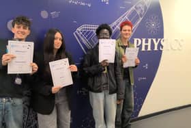 DLD College students after participating in the British Physics Olympiad