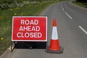 Road Closed signs. Tuesday May 12th 2020