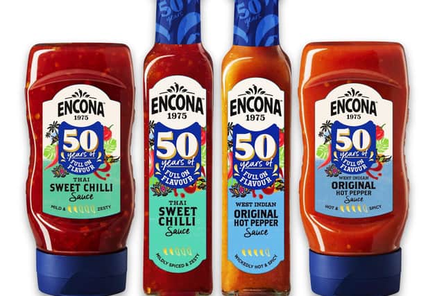 To mark 50 years of Encona, Grace Foods UK has launched limited-edition anniversary branding that pays homage to the legendary hot sauce brand with limited-edition 50th anniversary emblemed signature packaging