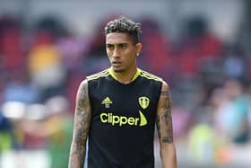 Raphinha is headed out of Elland Road. (Photo by Alex Davidson/Getty Images)