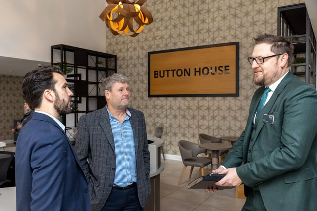 Bobby Dean MP, Alastair Pegg, Marketing Director at Places for People, and Karl Mlynarczyk, General Manager at Button House.